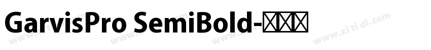 GarvisPro SemiBold字体转换